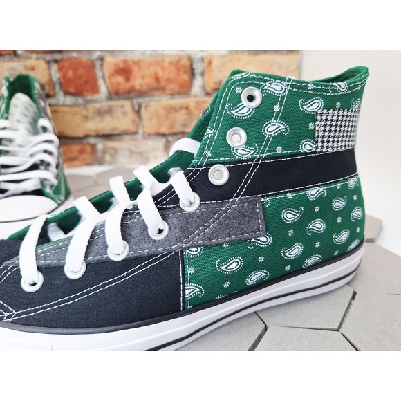 Men Sz 11.5 Converse Chuck Taylor All-Star 70s Hi Offspring‎ Blk Paisley Bandana main image 7